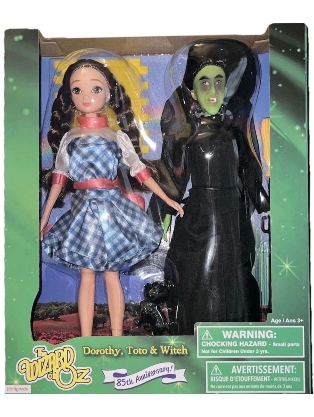 Wizard of Oz 85th Anniversary Dorothy, Wicked Witch, and Toto Figures New